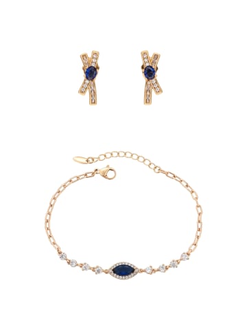faina Women Jewelry Set in rose gold navy