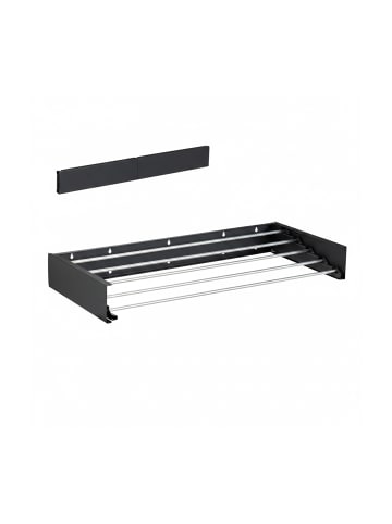 relaxdays Wand-Wäscheständer in Schwarz - 80 cm