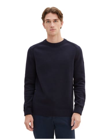 Tom Tailor Pullover CREWNECK KNIT in Blau