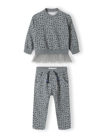 Minoti 2tlg. Outfit: Top & Hose panda 2 in grau