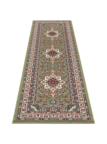 Nouristan Orientalischer Kurzflor Teppich Parun Täbriz Grün