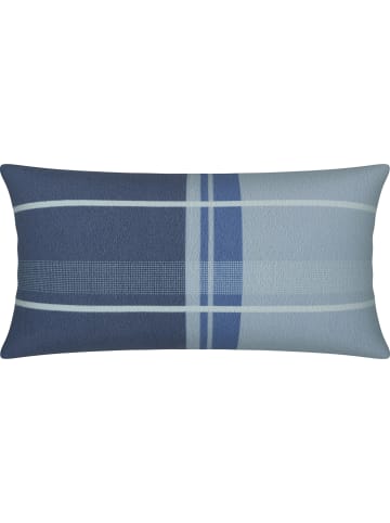 Erwin Müller Fein Biber Kissenbezug in blau-anthrazit-silber