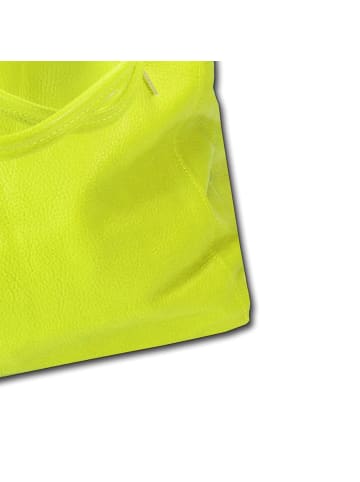 Florence Florence Shopper, Schultertasche Leder gelbgrün ca. 28cm