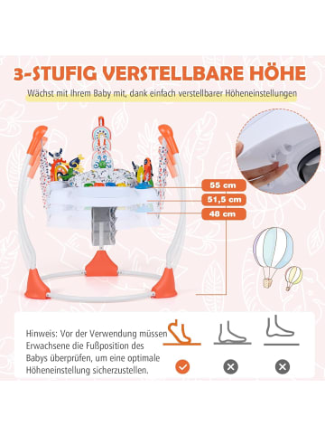 COSTWAY Baby Jumperoo Lauflernhilfe ab 6 Monaten in Orange