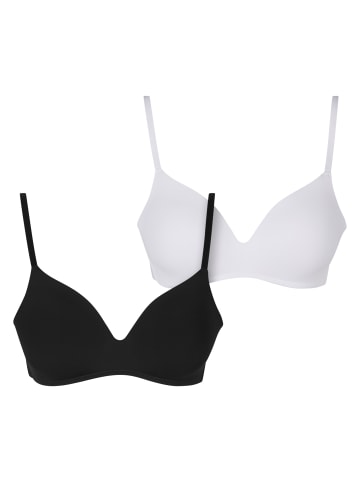 Urban Classics Padded Bras in black+white