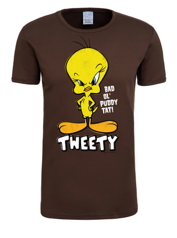 Logoshirt T-Shirt Looney Tunes – Tweety in braun