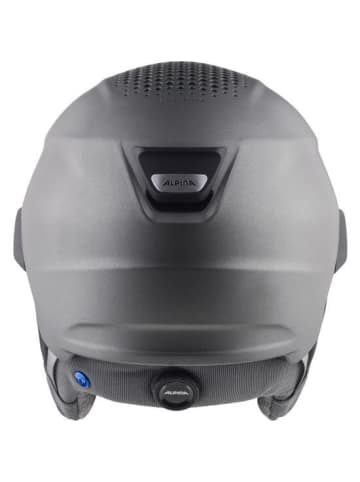 Alpina Skihelm mit Visier in grau