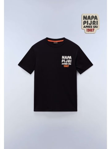 Napapijri T-Shirt "S-Fiemme Ss" in Schwarz
