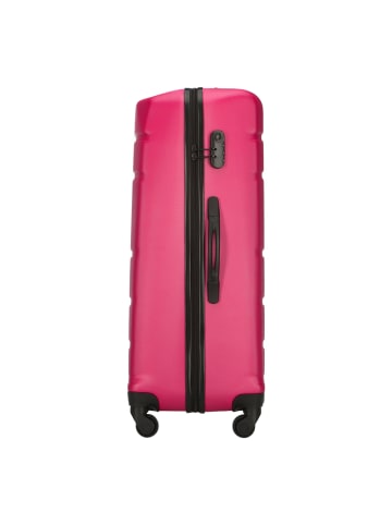 Wittchen Large suitcase and cosmetic case made of textured in Pink
