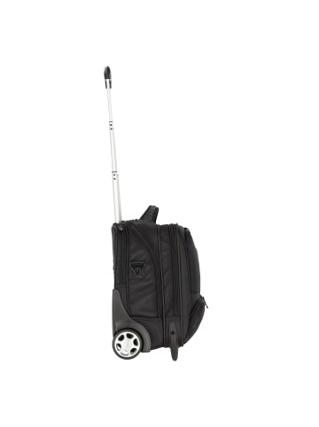 Dermata 2 Rollen Businesstrolley 41 cm Laptopfach schwarz
