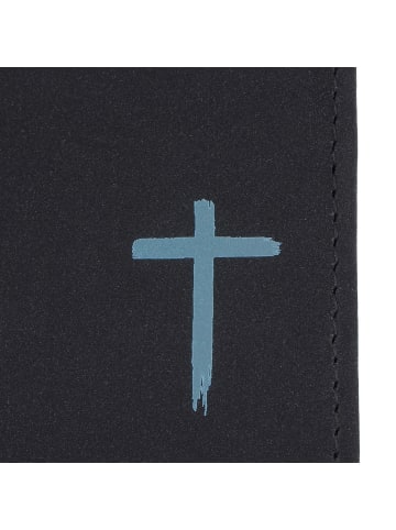 oxmox New Cryptan Geldbörse RFID Schutz 11 cm schwarz-freedom cross cyan