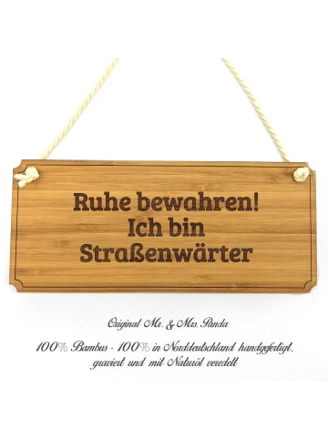 Mr. & Mrs. Panda Holzschild Straßenwärter mit Spruch in Keine Angabe