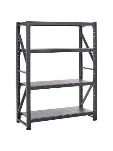 Beliani Ablageregal FIUGGI in Schwarz - (W) 150 x (H) 200 x (L) 60 cm