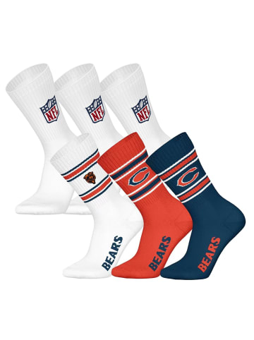 NFL Socken 6er Pack in Chicago Bears 2/Weiß