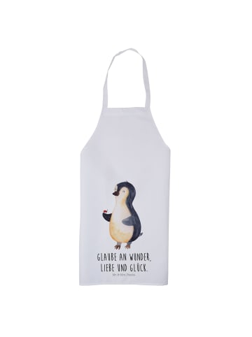 Mr. & Mrs. Panda Schürze Pinguin Marienkäfer mit Spruch in Weiß