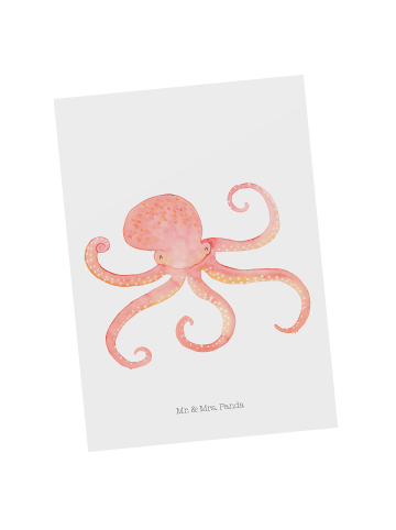 Mr. & Mrs. Panda einzelkarte Tintenfisch ohne Spruch in Weiß