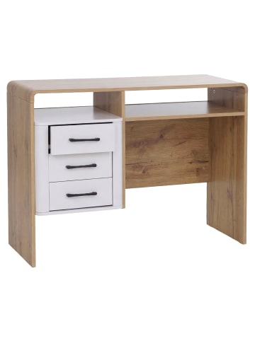 MCW Schreibtisch P43, Wotan-Eiche-Optik, weiß