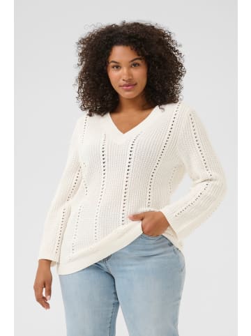 KAFFE curve Strickpullover KClorry in Chalk