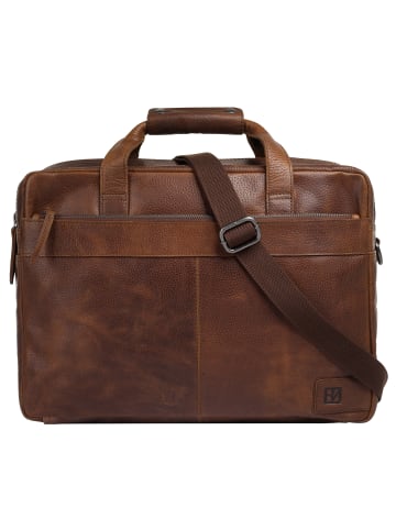 Bodenschatz Aktentasche echt Leder in cognac