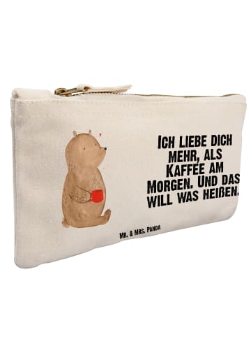 Mr. & Mrs. Panda Menschrmäppchen Bär Morgenkaffee mit Spruch in Weiß
