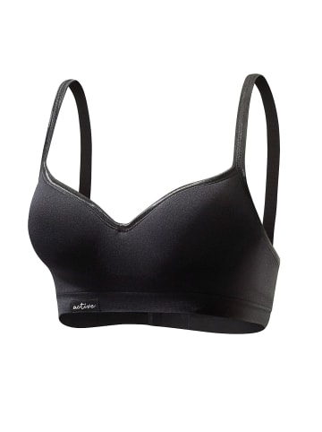 LASCANA ACTIVE Sport-Push-up-BH in schwarz