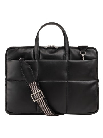 DuDu Togean Laptoptasche Leder 36 cm black