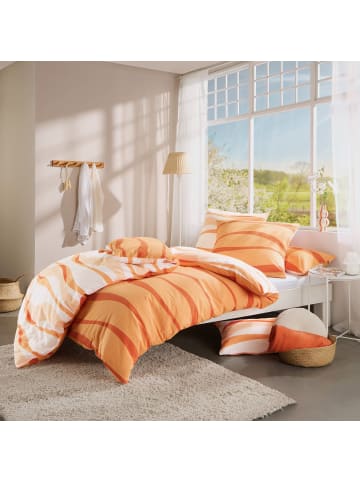 Erwin Müller Seersucker Wendebettwäsche Sparpaket 4-tlg. in orange