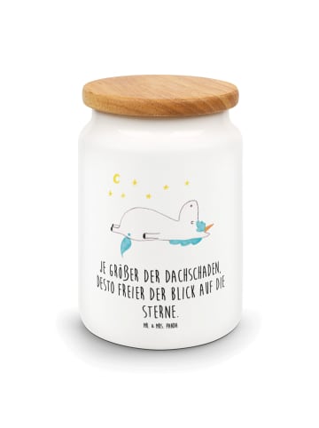 Mr. & Mrs. Panda Salzdose Einhorn Sternenhimmel mit Spruch in Weiß
