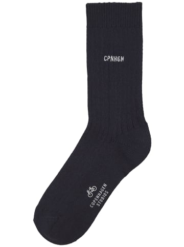 Copenhagen Studios Basicsocken in 1x marine meliert