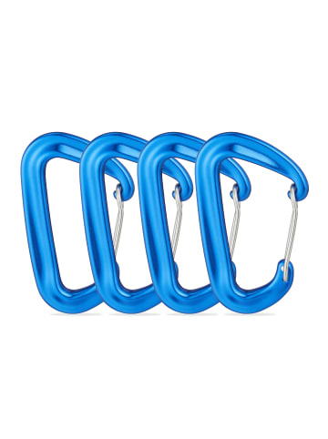 relaxdays 4 x Karabiner in Blau