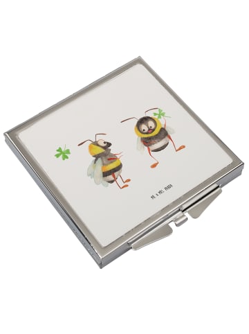 Mr. & Mrs. Panda Spiegel Für Unterwegs Hummeln Kleeblatt ohne Sp... in Weiß