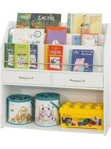 SoBuy Bücherregal in Weiß - (B)85 x (H)86 x (T)26cm