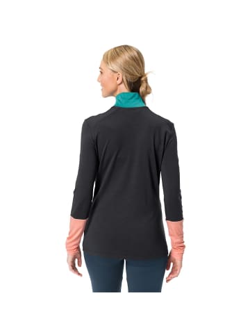 Vaude WOMENSMONVISOWOOL HALFZIP SHIRT in Schwarz