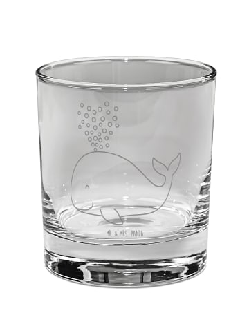 Mr. & Mrs. Panda Glas Wal Konfetti ohne Spruch in Transparent