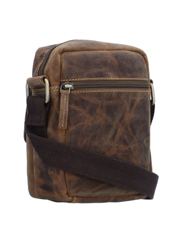 Greenburry Vintage Umhängetasche Leder 18 cm in brown