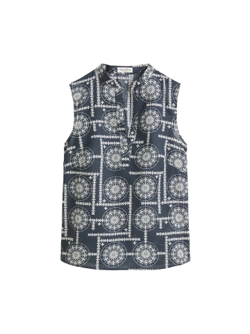 Marc O'Polo Ärmellose Print-Bluse flared in multi/ muted blue