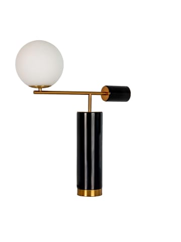 The Lumine Tischlampe 8094 in Schwarz / Gold – (B)50 x (H)59 x (T)17 cm