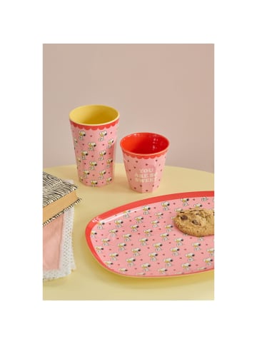 Rice Melamin Rechteckigerteller mit Snoopy in pink