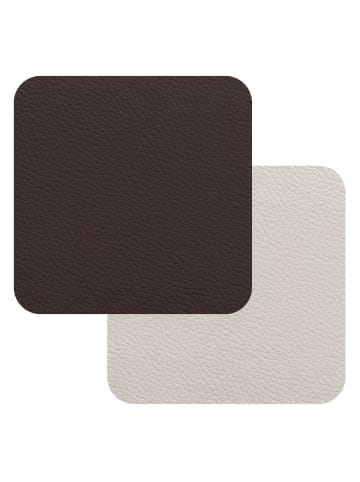 FREEFORM Fleximats Untersetzer, 4er Set, 10x10cm, Braun/Weiß