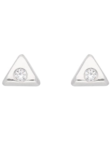 Adeliás Damen 333 Weißgold Ohrringe / Ohrstecker mit Zirkonia in silber