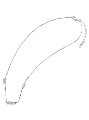 Adeliás Damen Halskette aus Edelstahl 40 cm in silber