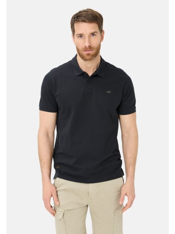 Camel Active Poloshirt mit Kontrastdetails in Dunkelblau