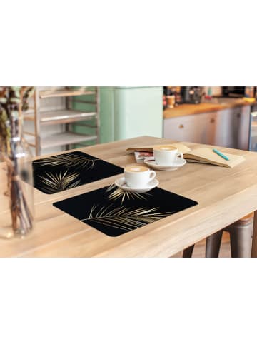 OnlyWow Platzset - Tischset (6-teilig) Goldfarben, abwaschbar
