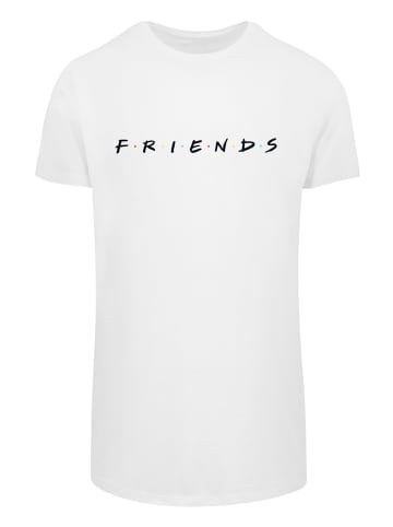 F4NT4STIC Long Cut T-Shirt Friends Text Logo' in weiß
