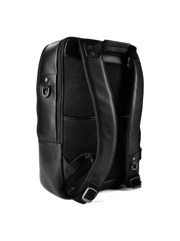 Jekyll & Hide Business-Rucksack RFID Schutz Leder 40 cm Laptopfach in black