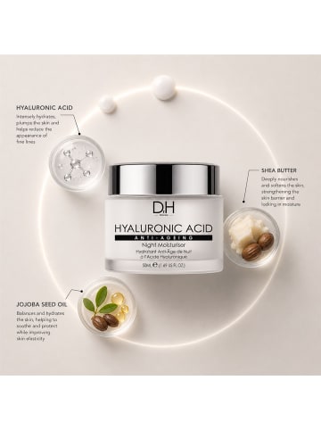 Dr H Nachtcreme mit Hyaluronsäure 50 ml