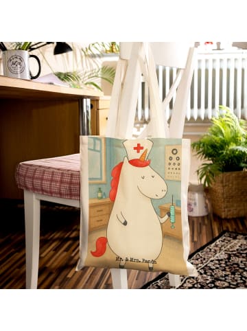 Mr. & Mrs. Panda Tasche Einhorn Krankenschwester Design ohne Spruch in Weiß