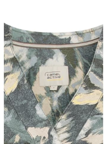 Camel Active Langarmbluse in aop smoked khaki