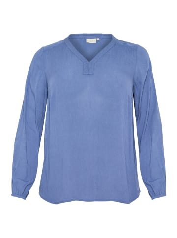 KAFFE curve Langarm-Bluse KCannia Regular fit in Blue Indigo
