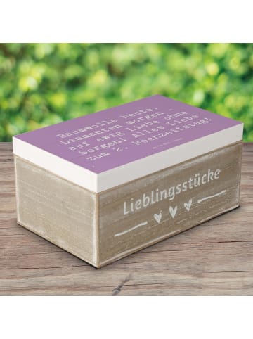 Mr. & Mrs. Panda Holzkiste Spruch 2. Hochzeitstag Baumwollhochze... in Lavendeltraum